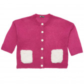 Bluză cu buzunare de pluș pentru bebeluși, roz Benetton 237911 