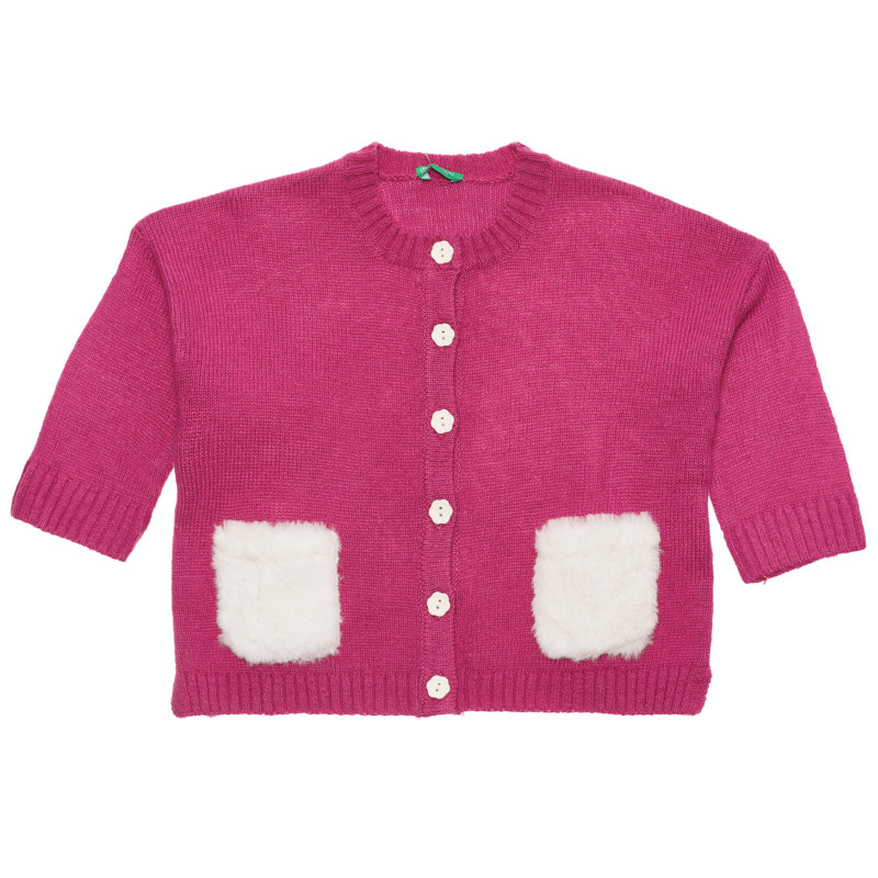 Bluză cu buzunare de pluș pentru bebeluși, roz  237911