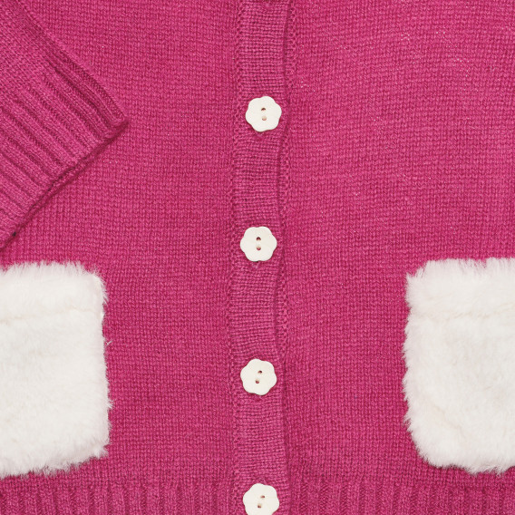 Bluză cu buzunare de pluș pentru bebeluși, roz Benetton 237913 3