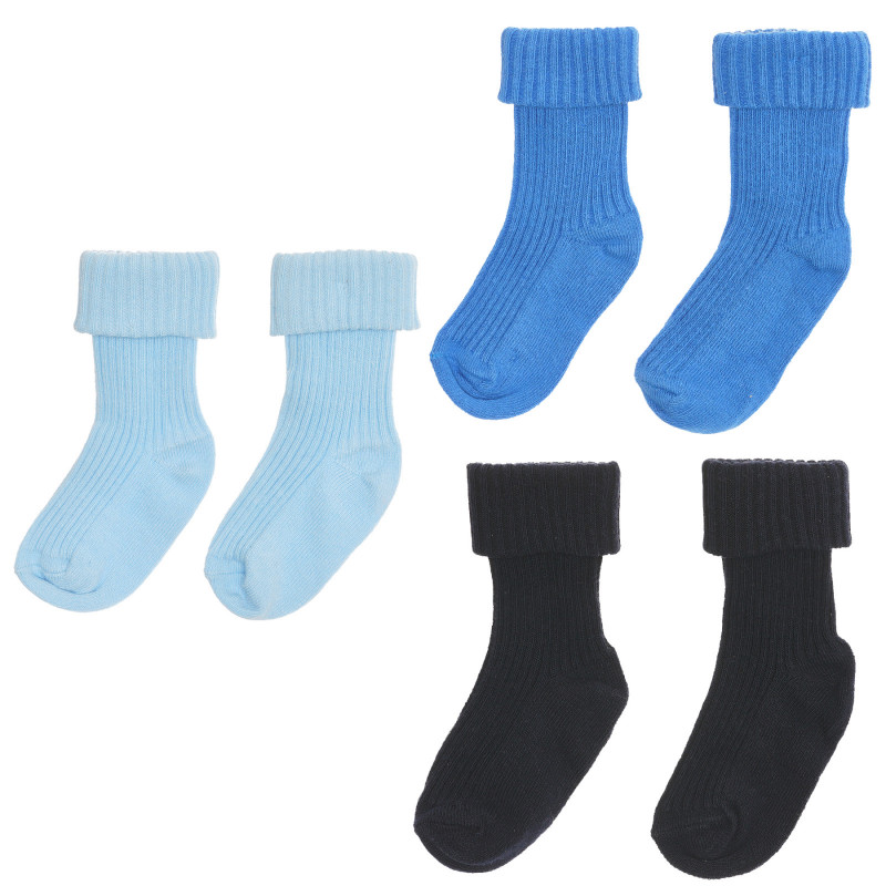 Set de trei perechi de șosete pentru bebeluși, în albastru  237951