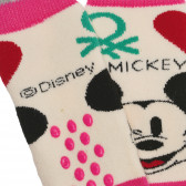 Șosete pentru bebeluși Mickey Mouse în alb și roz Benetton 238076 2