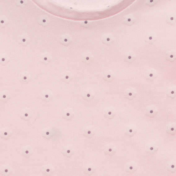 Bluza din bumbac cu imprimeu floral pentru bebeluși, roz Benetton 238106 2