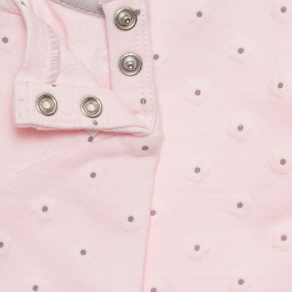 Bluza din bumbac cu imprimeu floral pentru bebeluși, roz Benetton 238110 4