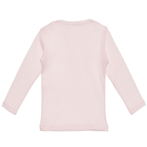 Bluză din bumbac cu numele de marcă pentru bebeluși, roz Benetton 238121 4