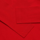 Bluză din bumbac cu mâneci lungi și imprimeu, roșie Benetton 238245 2
