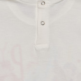 Bluza din bumbac cu imprimeu pentru bebeluși, de culoare albă Benetton 238262 2