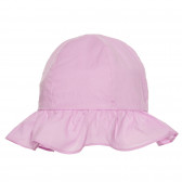 Pălărie din bumbac cu panglică, violet Benetton 238391 