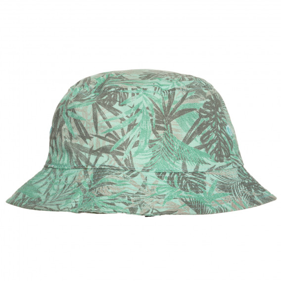 Pălărie de bumbac cu imprimeu cu frunze de palmier pentru bebeluș, verde Benetton 238396 