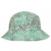 Pălărie de bumbac cu imprimeu cu frunze de palmier pentru bebeluș, verde Benetton 238398 3