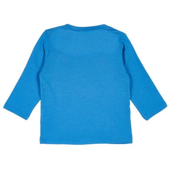 Bluză din bumbac cu imprimeu marin pentru bebeluș, albastră Benetton 238472 4