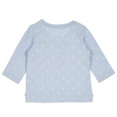 Bluză din bumbac cu imprimeu balene mici pentru bebeluș, albastru deschis Benetton 238476 4