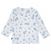 Bluză din bumbac cu imprimeu figural pentru bebeluși, albă Benetton 238480 4