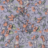 Rochie din bumbac cu imprimeu floral și volane, violet Benetton 238494 2