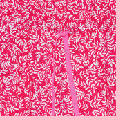 Salopetă din bumbac cu motive florale, roz Benetton 238542 2
