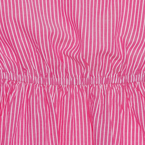 Rochie cu dungi, elastic, fără mâneci, din bumbac, roz Benetton 238574 2