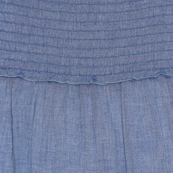 Bluză din bumbac fără mâneci cu bustieră elastică, albastru Sisley 238586 2