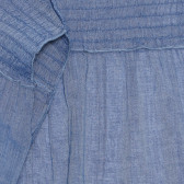 Bluză din bumbac fără mâneci cu bustieră elastică, albastru Sisley 238587 3