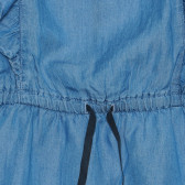 Rochie din bumbac cu volane și talie elastică, albastră Benetton 238617 2