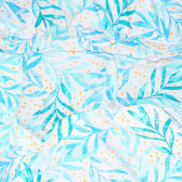 Tunică din bumbac cu imprimeu frunze de palmier, albă Benetton 238626 3