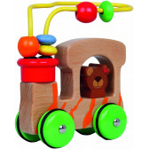 Jucărie din lemn - un urs într-o mașină Dino Toys 238799 
