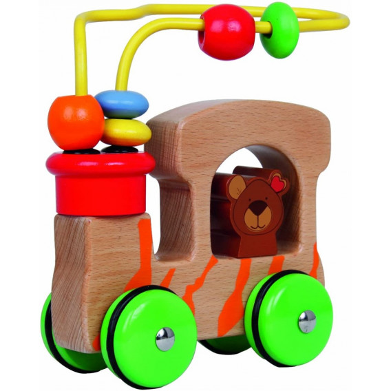 Jucărie din lemn - un urs într-o mașină Dino Toys 238799 