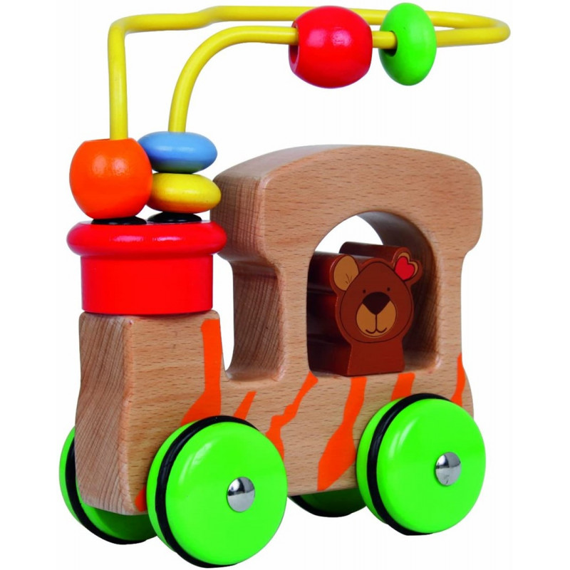 Jucărie din lemn - un urs într-o mașină  238799