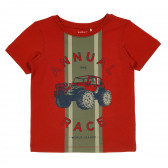 Tricou din bumbac organic cu imprimeu grafic pentru bebeluși, roșu Name it 238898 