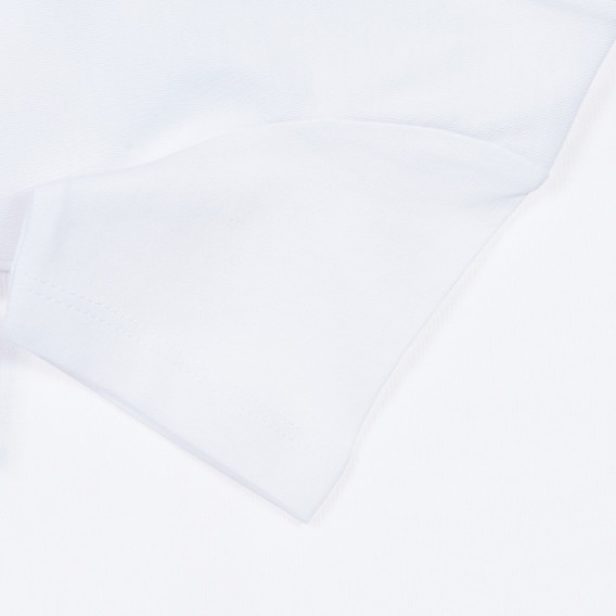Tricou din bumbac organic cu imprimeu grafic pentru bebeluși, culoare albă Name it 238903 2