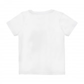 Tricou din bumbac organic cu imprimeu grafic pentru bebeluși, culoare albă Name it 238904 4