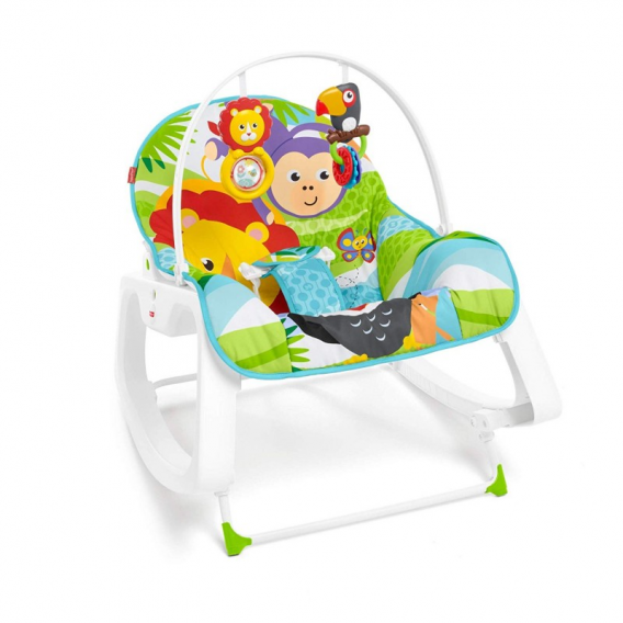 Scaun pentru bebeluși și șezlong 2 în 1 Rainforest, Lion Fisher Price  238999 