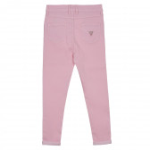 Pantaloni fit cu tiv pliat, roz Guess 239088 4