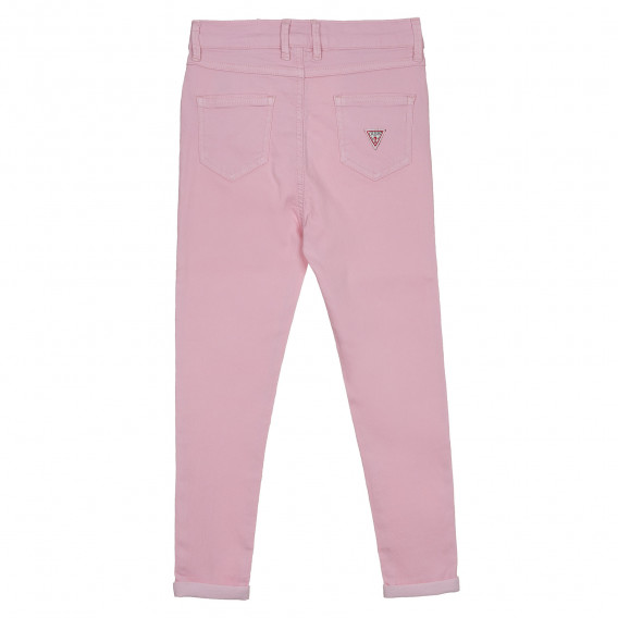 Pantaloni fit cu tiv pliat, roz Guess 239088 4