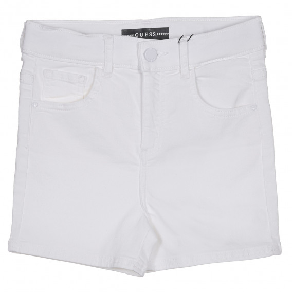 Pantaloni scurți din denim, albi Guess 239090 