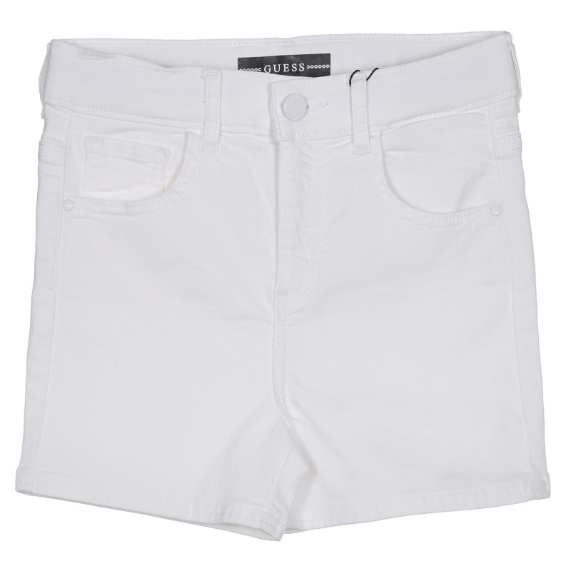 Pantaloni scurți din denim, albi  239090