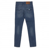 Jeans cu aspect uzat, albastru Guess 239097 4