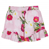 Pantaloni scurți cu volanase și imprimeu floral, roz Guess 239112 