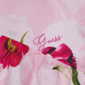 Pantaloni scurți cu volanase și imprimeu floral, roz Guess 239113 2