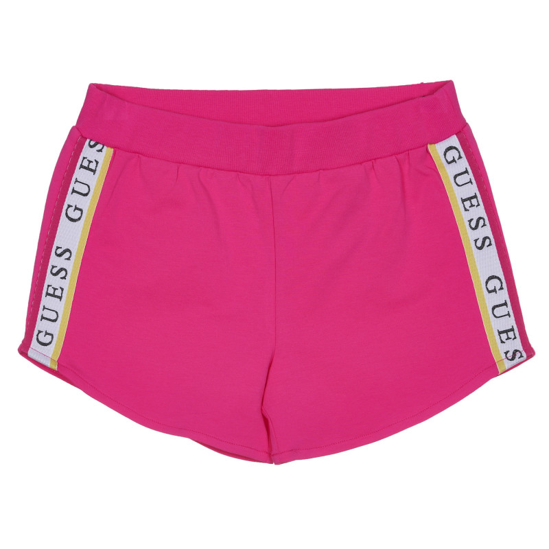 Pantaloni scurți din bumbac cu margine, roz  239116