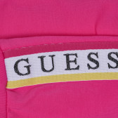 Pantaloni scurți din bumbac cu margine, roz Guess 239118 3
