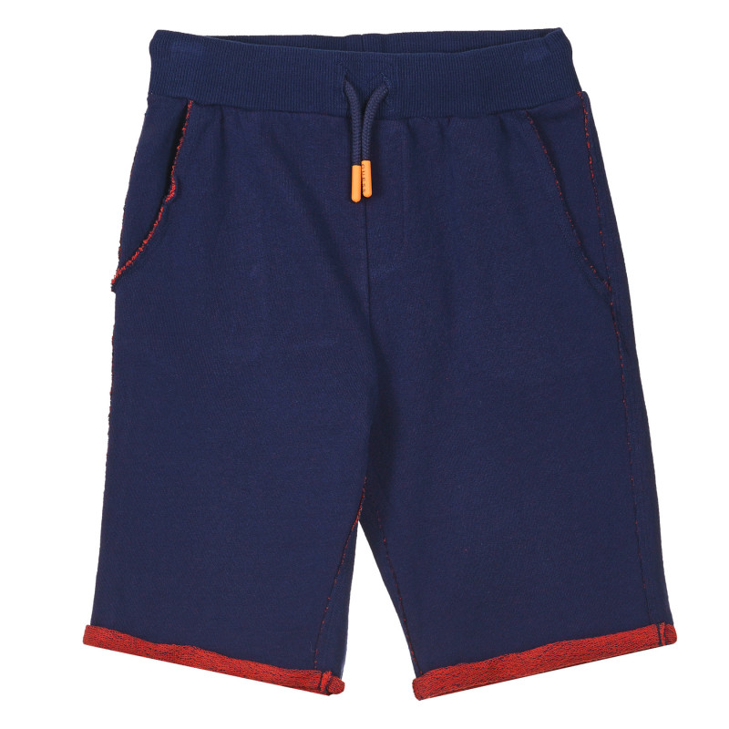 Pantaloni scurți din bumbac cu detalii portocalii, albaștri  239120