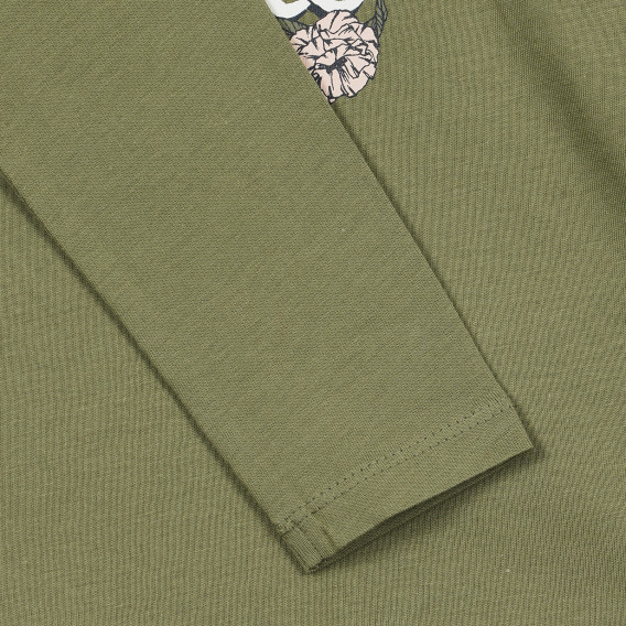 Bluză cu mâneci lungi din bumbac organic, verde Name it 239135 3