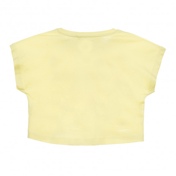 Bluză din bumbac organic fără mâneci, cu imprimeu, galbenă Name it 239163 2