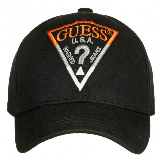 Pălărie de bumbac cu vizieră, neagră Guess 239217 