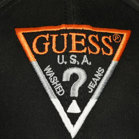 Pălărie de bumbac cu vizieră, neagră Guess 239220 4