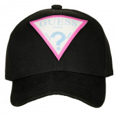 Pălărie de bumbac cu vizieră, de culoare neagră Guess 239241 