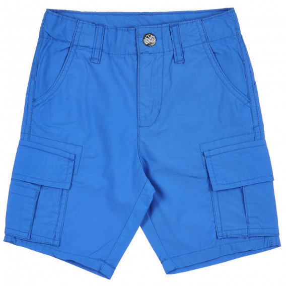 Pantaloni scurți din bumbac de culoare albastră Idexe 239262 