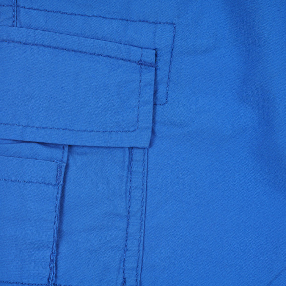 Pantaloni scurți din bumbac de culoare albastră Idexe 239264 3