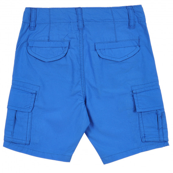 Pantaloni scurți din bumbac de culoare albastră Idexe 239265 4