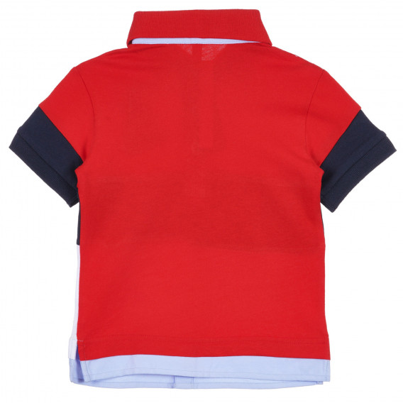 Tricou din bumbac cu guler pentru bebeluș, multicolor Idexe 239273 4