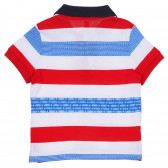 Tricou din bumbac cu guler cu dungi colorate, pentru bebeluși Idexe 239277 4